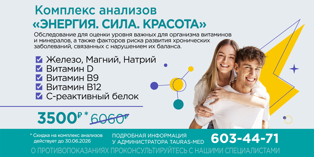 Комплекс анализов «Энергия. Сила. Красота»