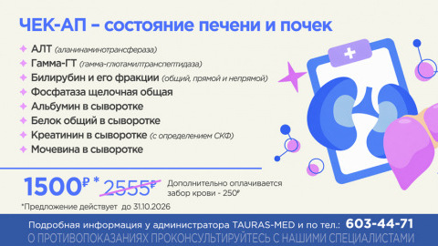 ЧЕК-АП - состояние печени и почек